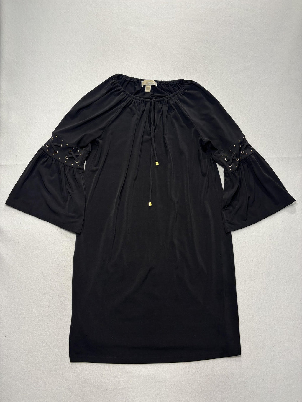 MICHAEL Michael Kors Dress Womens Small Black Scoop Neck Studded Bell Sleeve