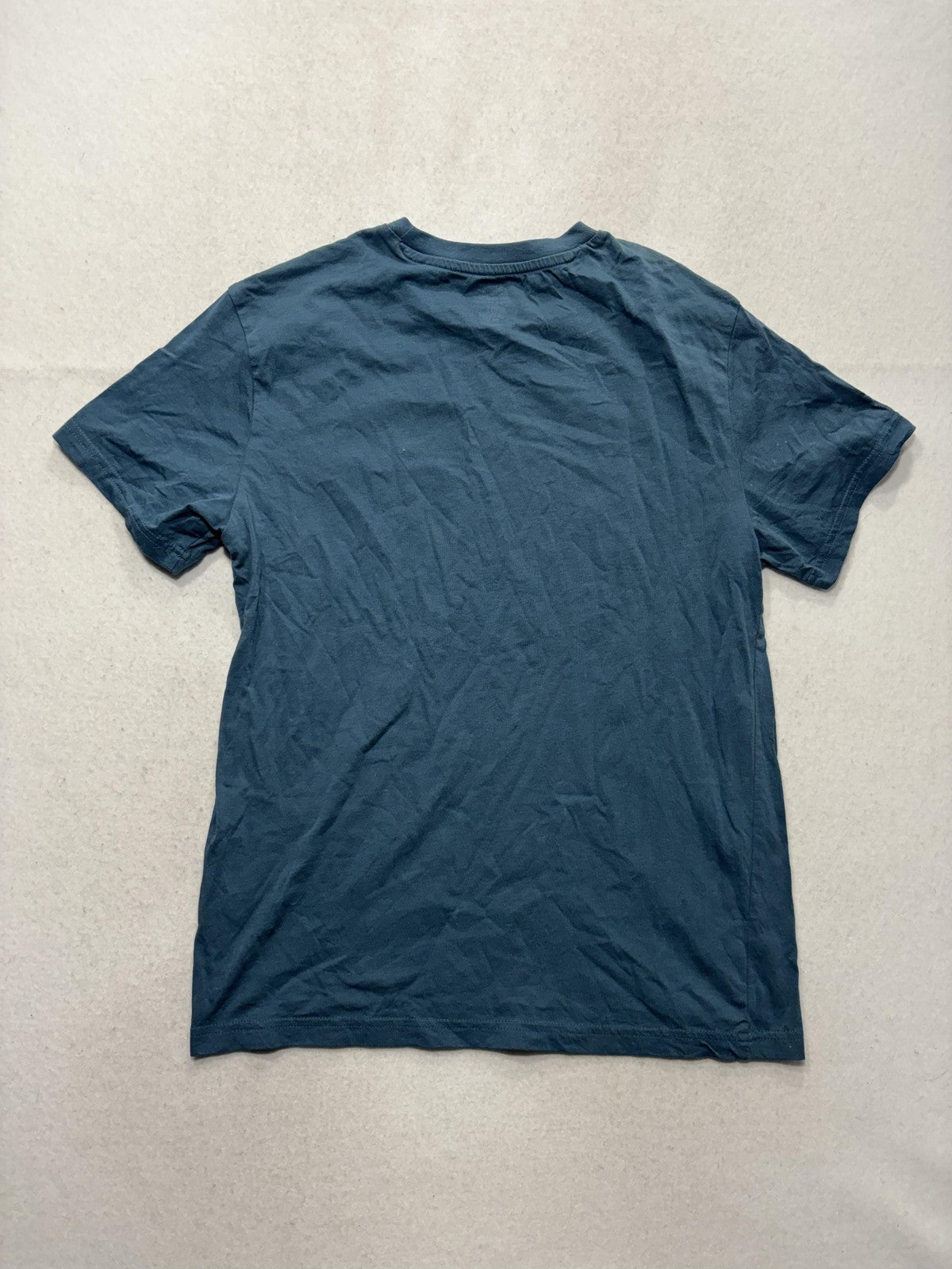 H&M Essentials Shirt Mens Small Blue No 7 Regular Fit Crew Neck Cotton Tee