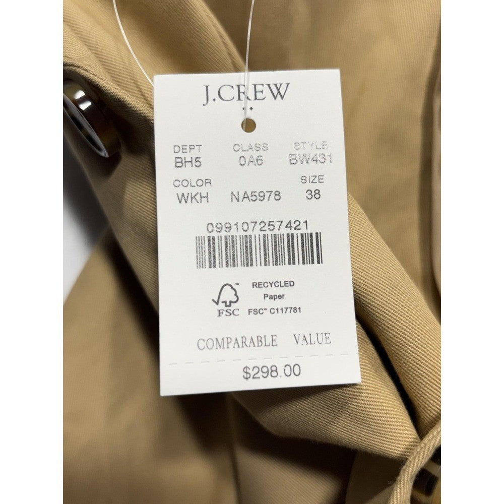 J.Crew Thompson Suit Jacket Mens 38R Beige Cotton 2-Button Blazer BW431 NEW