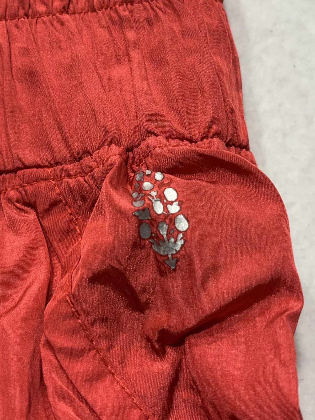 FP Movement Shorts Womens XL Red High Waist Lined Elastic Lightweight Running