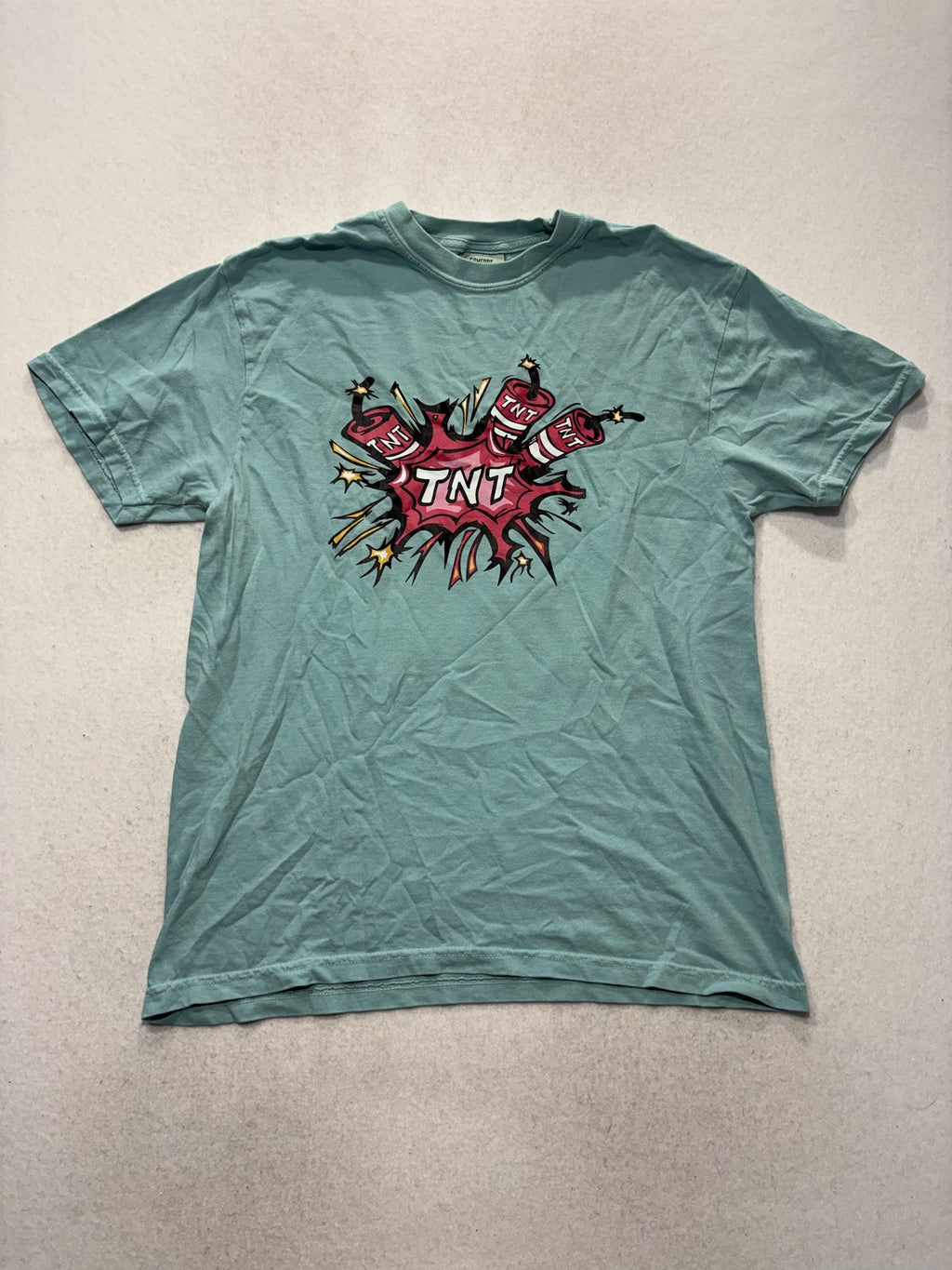 Comfort Colors Shirt Mens Medium Green TNT Carsyns Funcle 31 Graphic Tee Funny