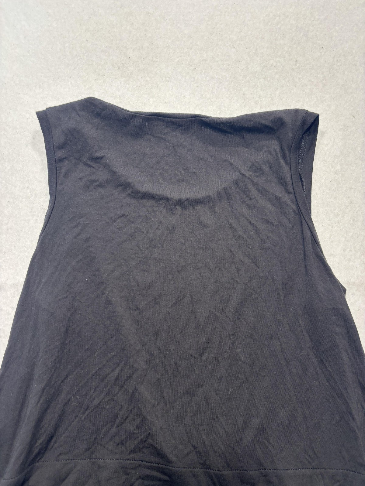 MICHAEL Michael Kors Tank Womens Medium Black Scoop Neck Chiffon Hem Tunic Top