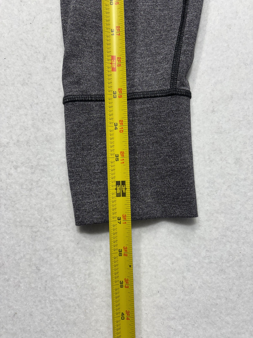 Lululemon Leggings Womens 4 Gray High Rise Zip Pocket 26" Inseam Ankle Running