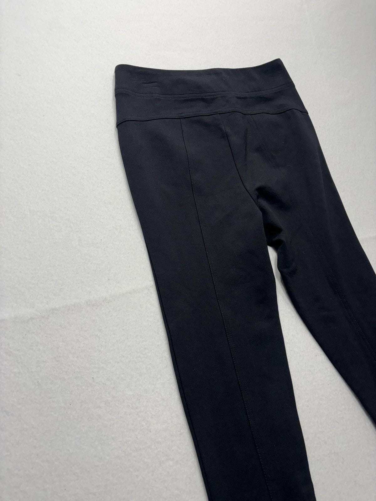 Free People Leggings Womens 6 Black Knit Elastic Waist Ankle Stretch Pull On
