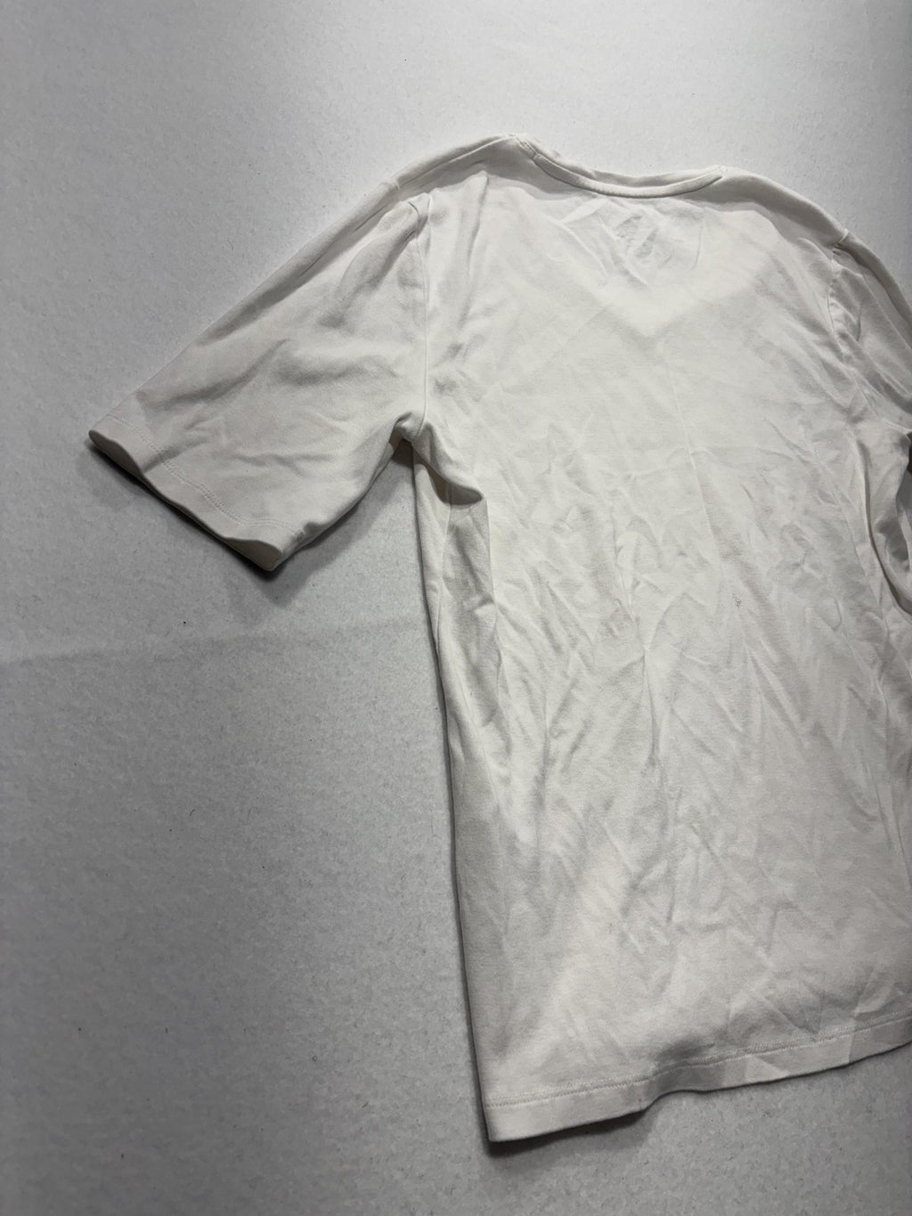 By Chico's Shirt Womens 1 White V Neck Short Sleeve Cotton Tee Basic Casual