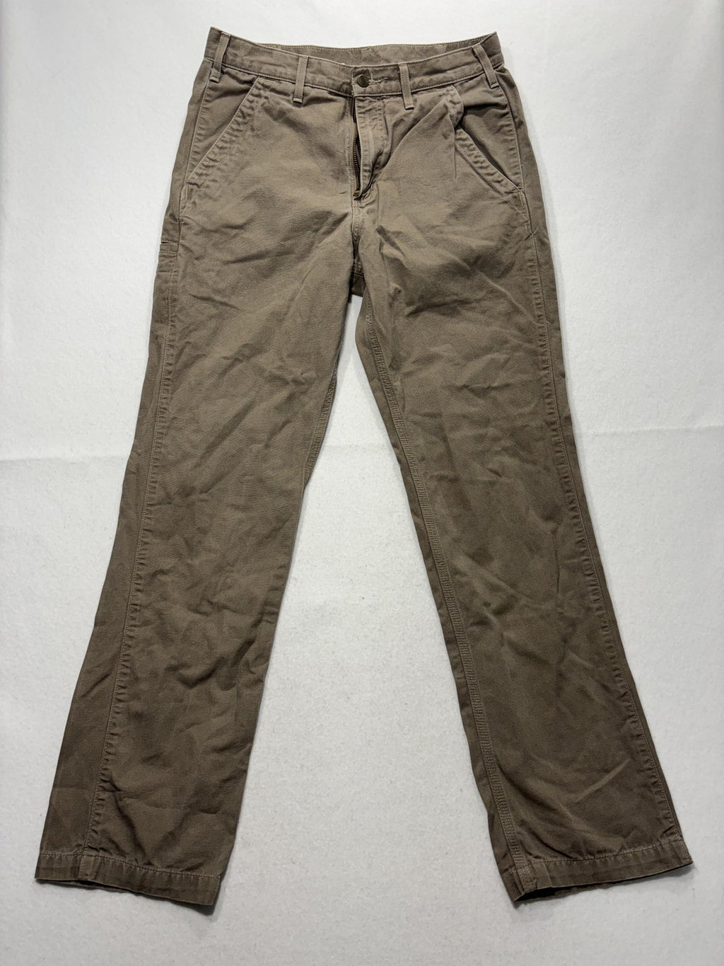 Carhartt Carpenter Pants Mens 32x34 Beige Relaxed Fit Canvas Workwear Casual