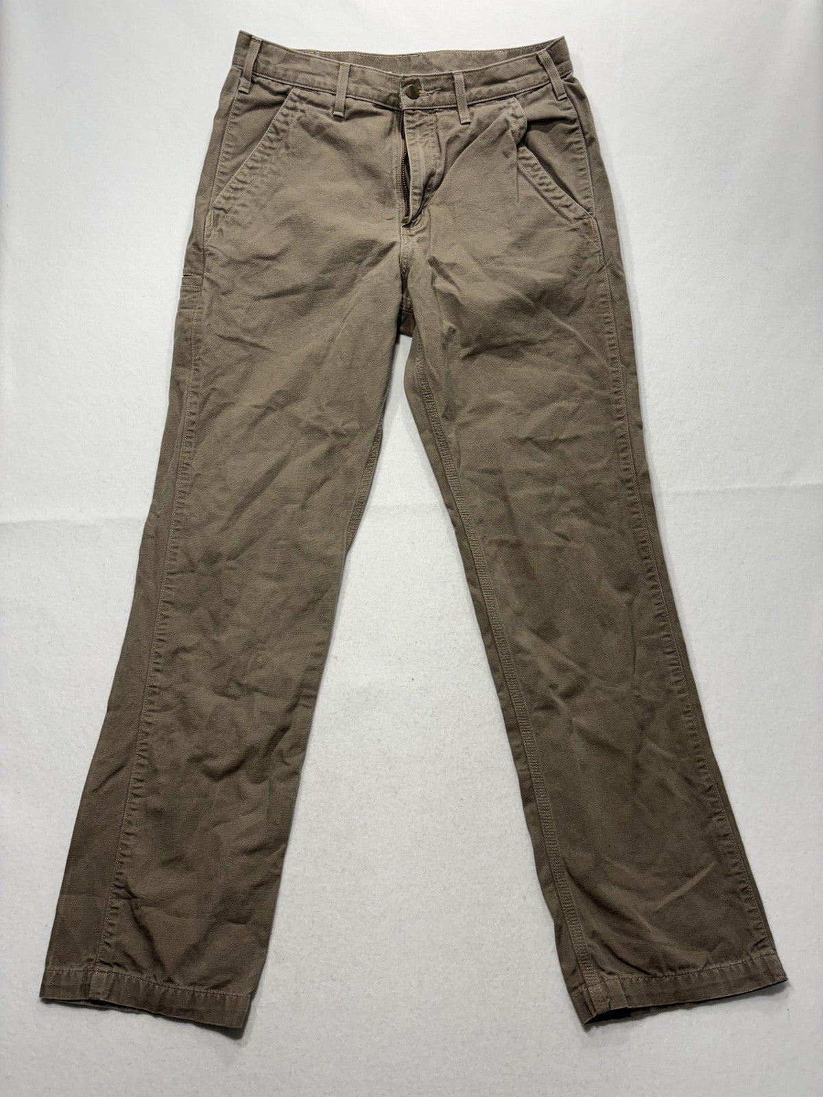 Carhartt Carpenter Pants Mens 32x34 Beige Relaxed Fit Canvas Workwear Casual