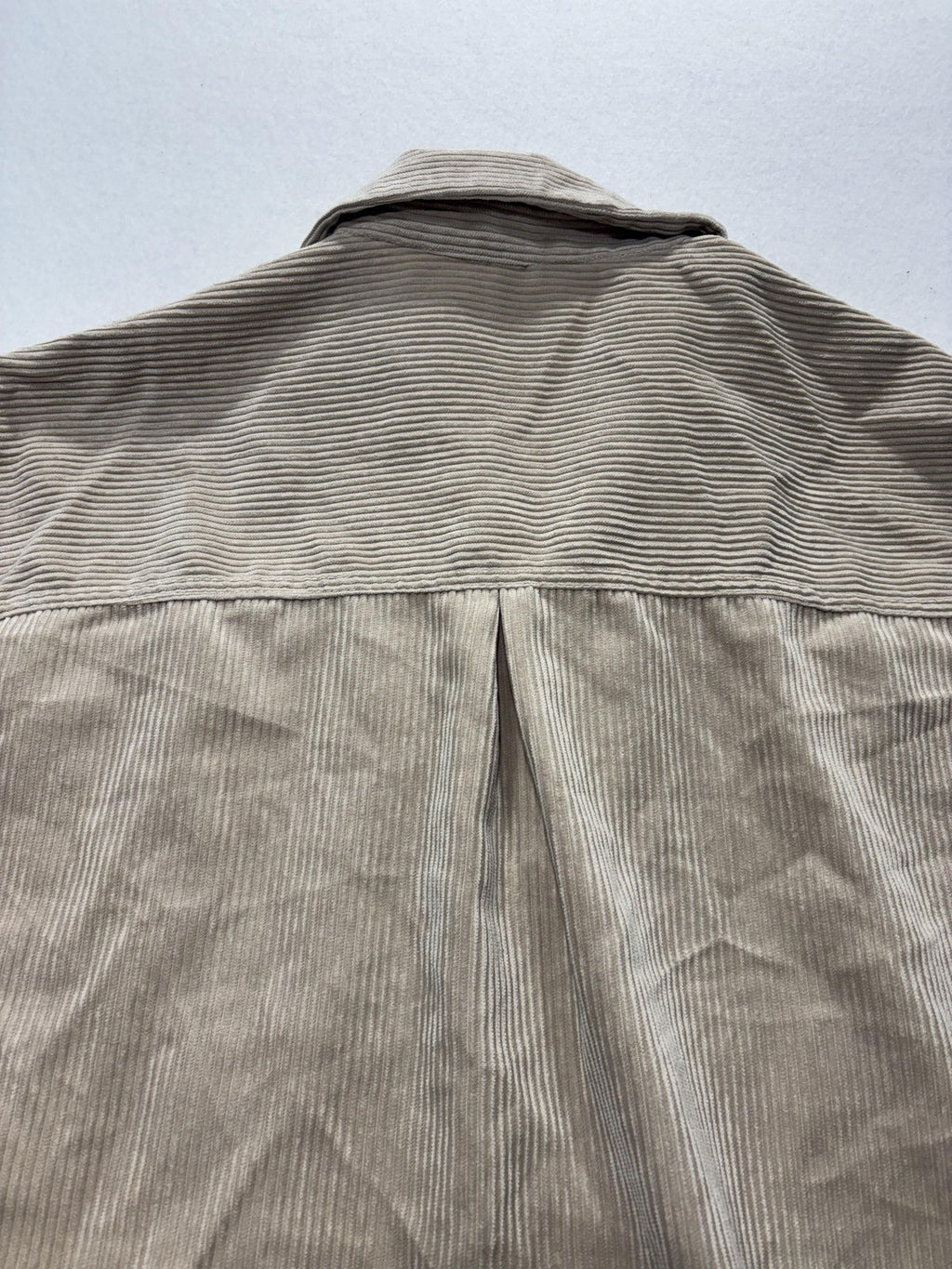 Live 4 Truth Shirt Dress Womens Medium Beige Corduroy Button Front Hi Low Hem