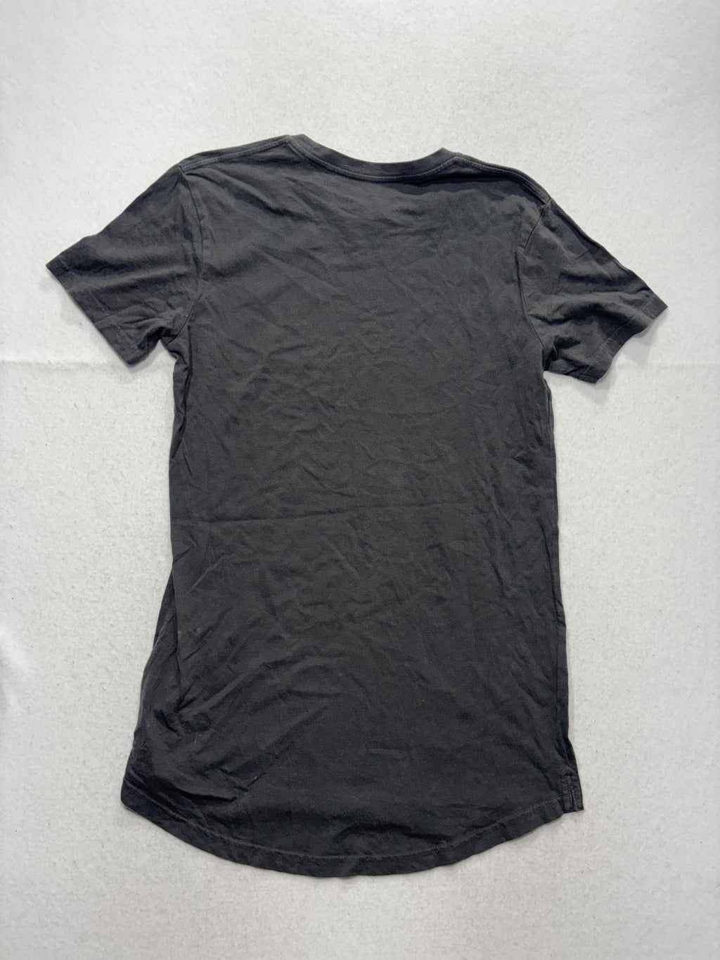 Cotton On Shirt Mens Small Gray Longline Curved Hem Crew Neck Casual Slim Tee