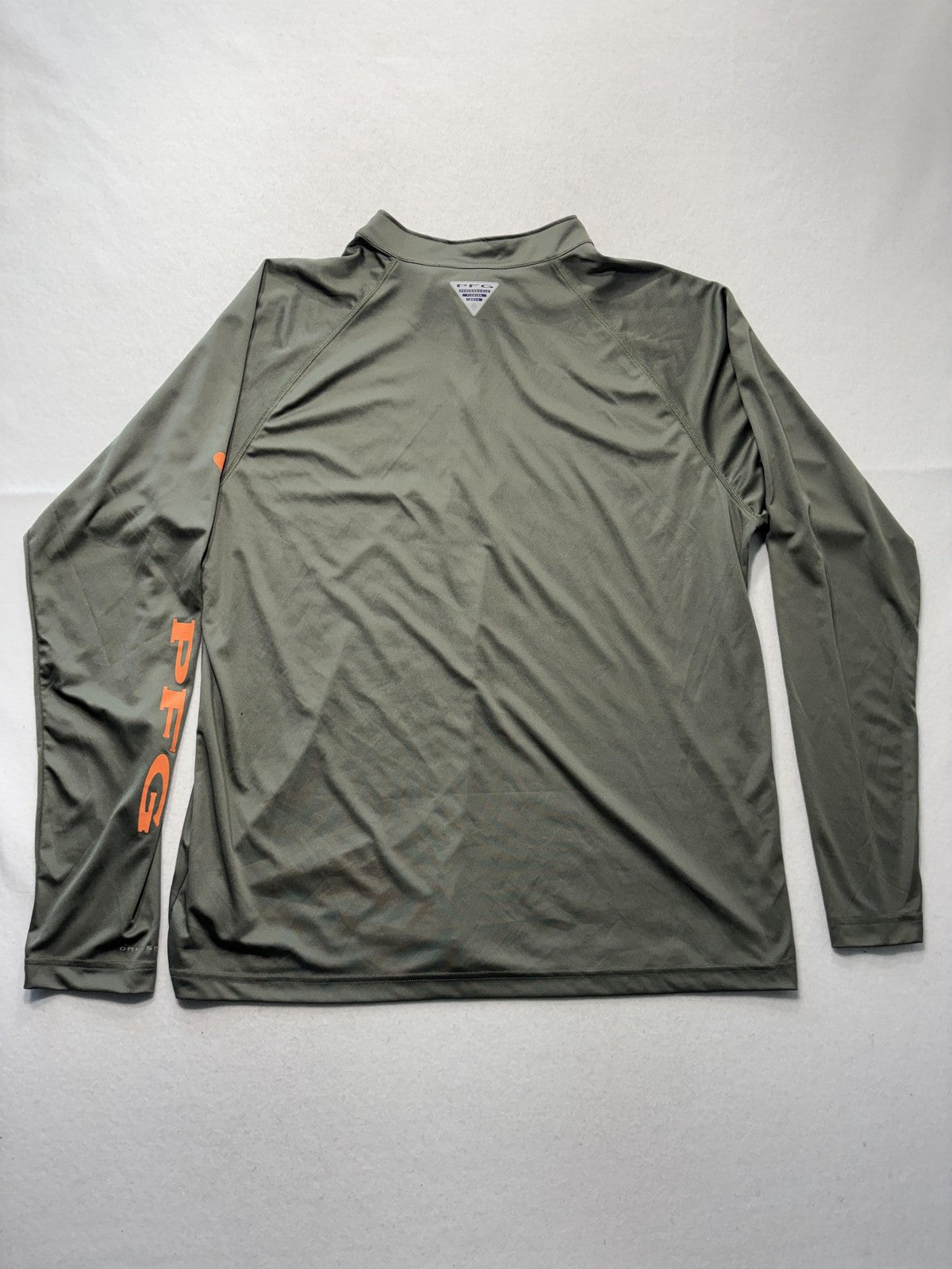 Columbia Pullover Mens XL Green Long Sleeve PFG Omni-Shade 1/4 Zip Fishing Shirt