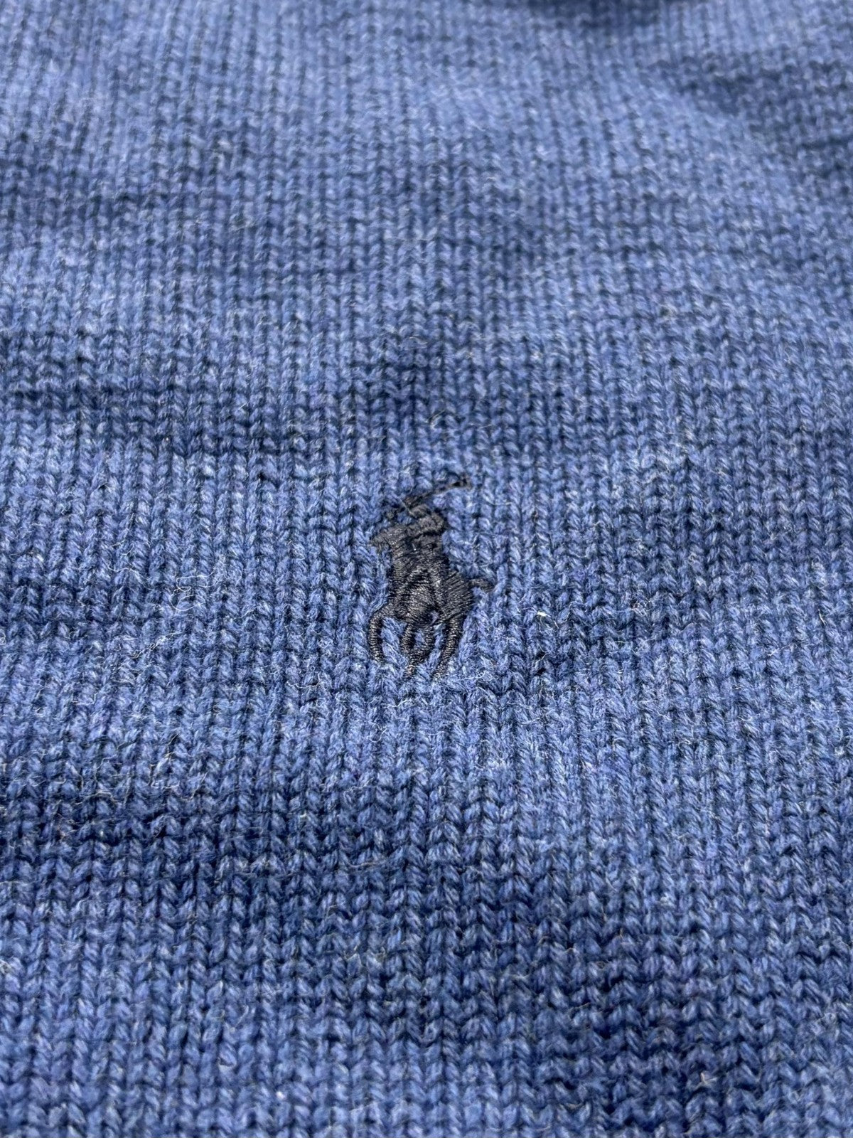 Polo Ralph Lauren Sweater Mens Small Blue Cotton Knit Crew Neck Pullover RLMWB