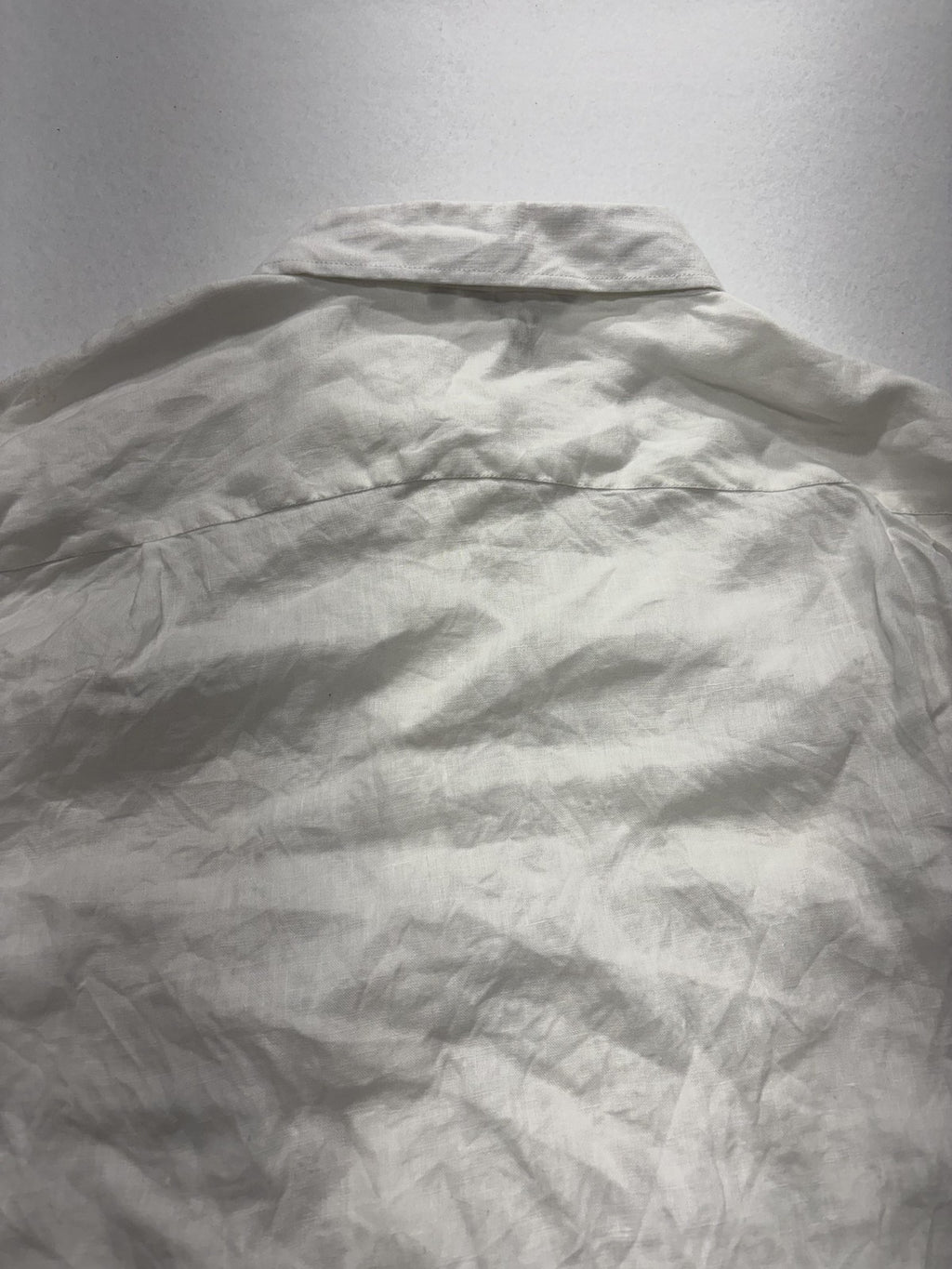 X Amiani Shirt Mens XL White Linen Long Sleeve Button Up Lightweight Casual