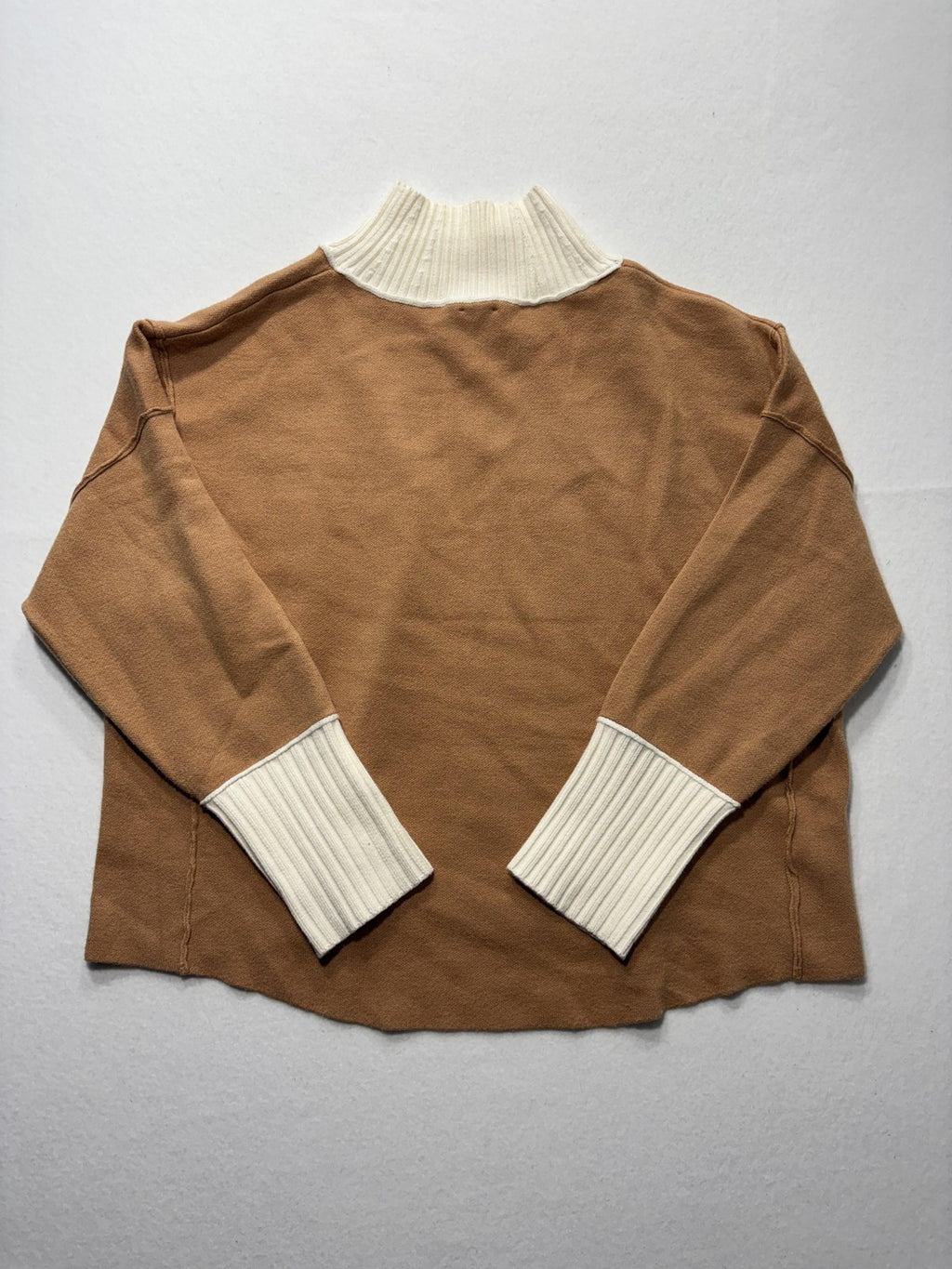 Maeve Sweater Womens Medium Brown Mock Neck Dolman Sleeve Knit Relaxed Pullover