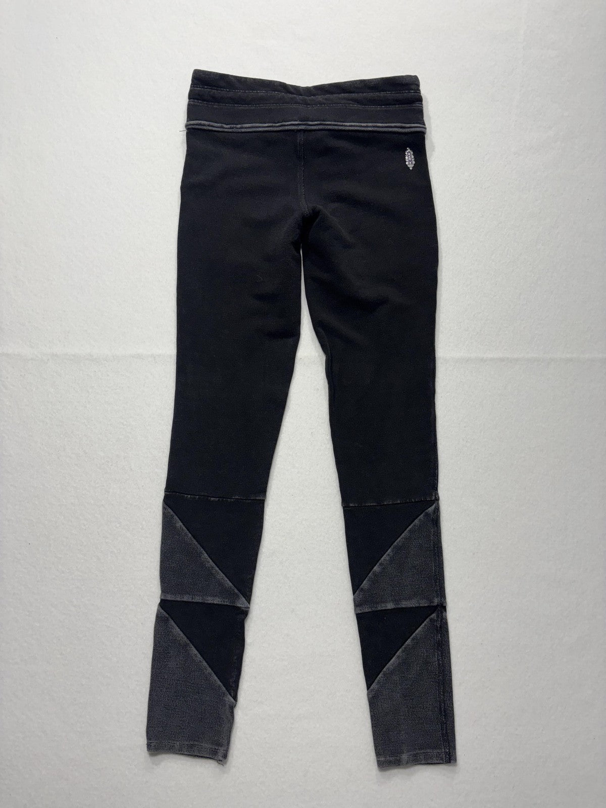 FP Movement Leggings Womens Small Black Colorblock Drawstring Pocket Ankle