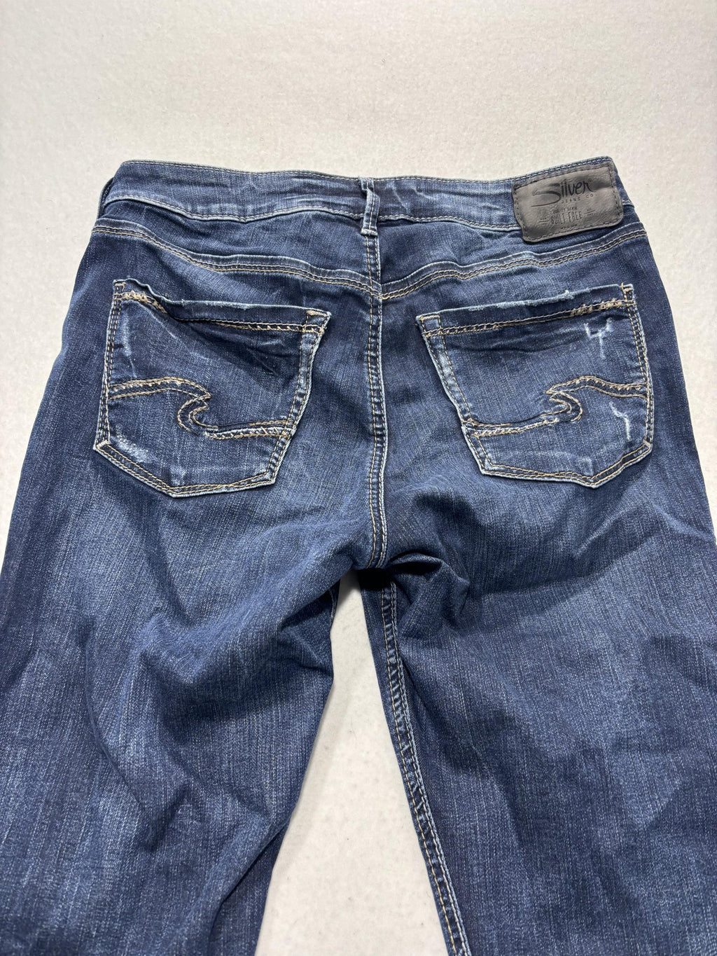 Silver Jeans Co Avery Ankle Skinny Jeans Womens 28 Blue Distressed 29x27