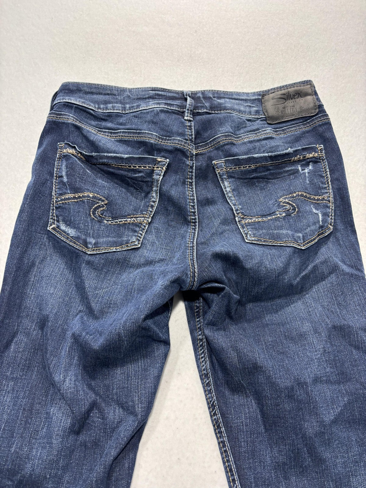 Silver Jeans Co Avery Ankle Skinny Jeans Womens 28 Blue Distressed 29x27