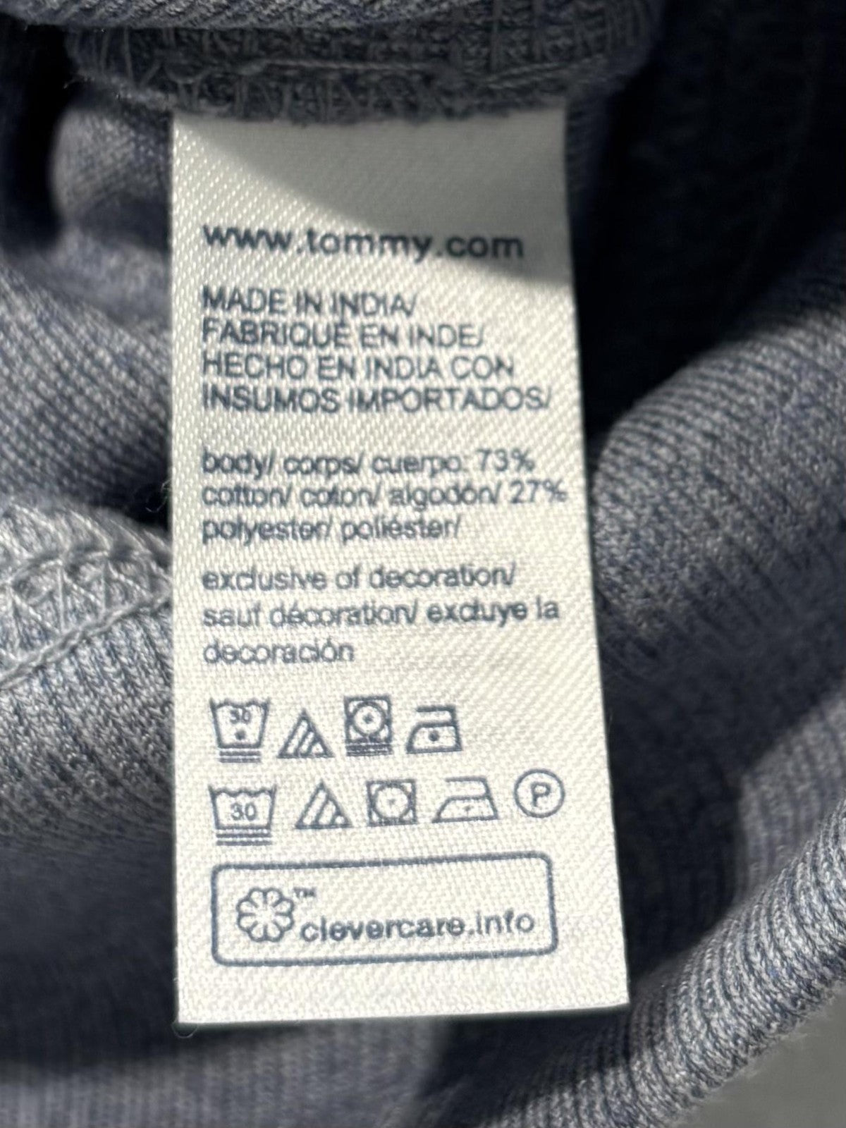 Tommy Hilfiger Sweatshirt Mens Medium Gray 1/4 Zip Mock Neck Pullover Logo