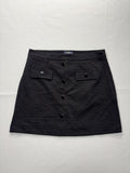 Maeve Skirt Womens Large Gray Textured Button Front A Line Mini Anthropologie