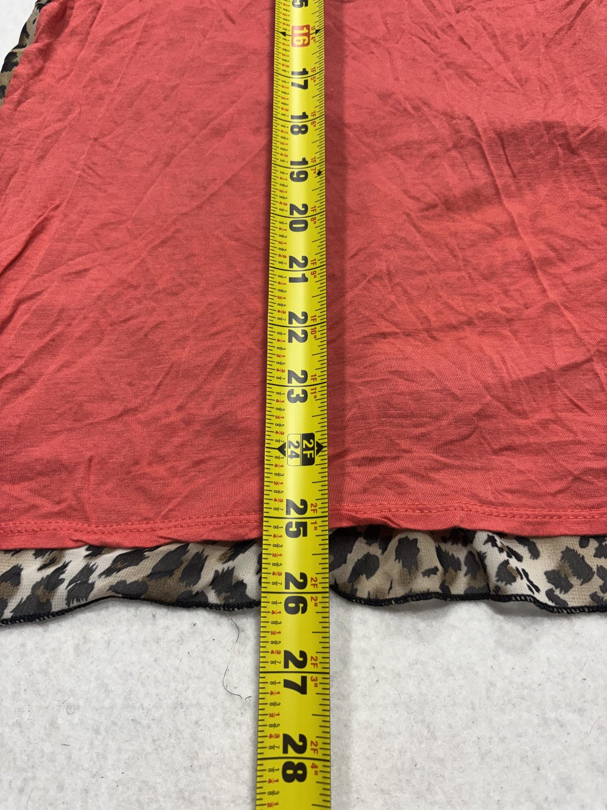Lilypad Tank Top Womens Small Red Leopard Print Scoop Neck Racerback Pocket USA