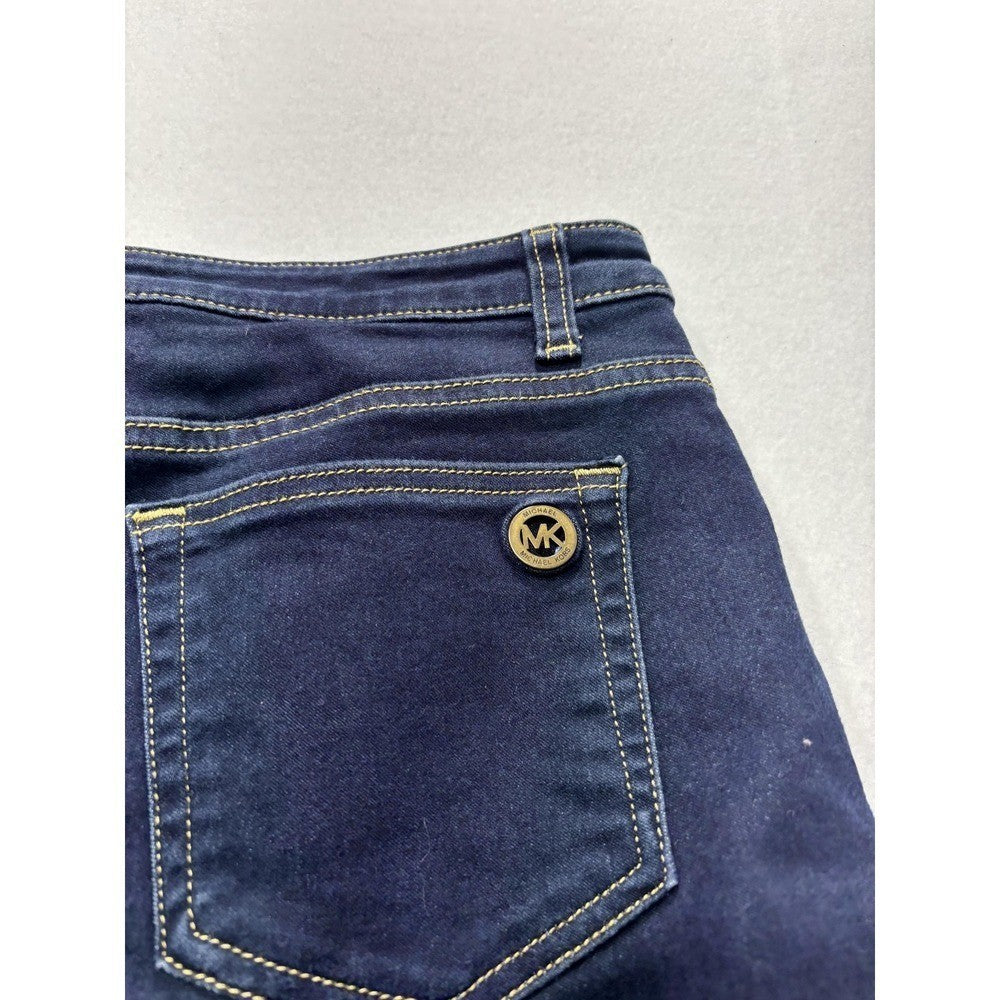 Michael Kors Izzy Skinny Jeans Womens 10 Blue Dark Wash Mid Rise Stretch 32x28