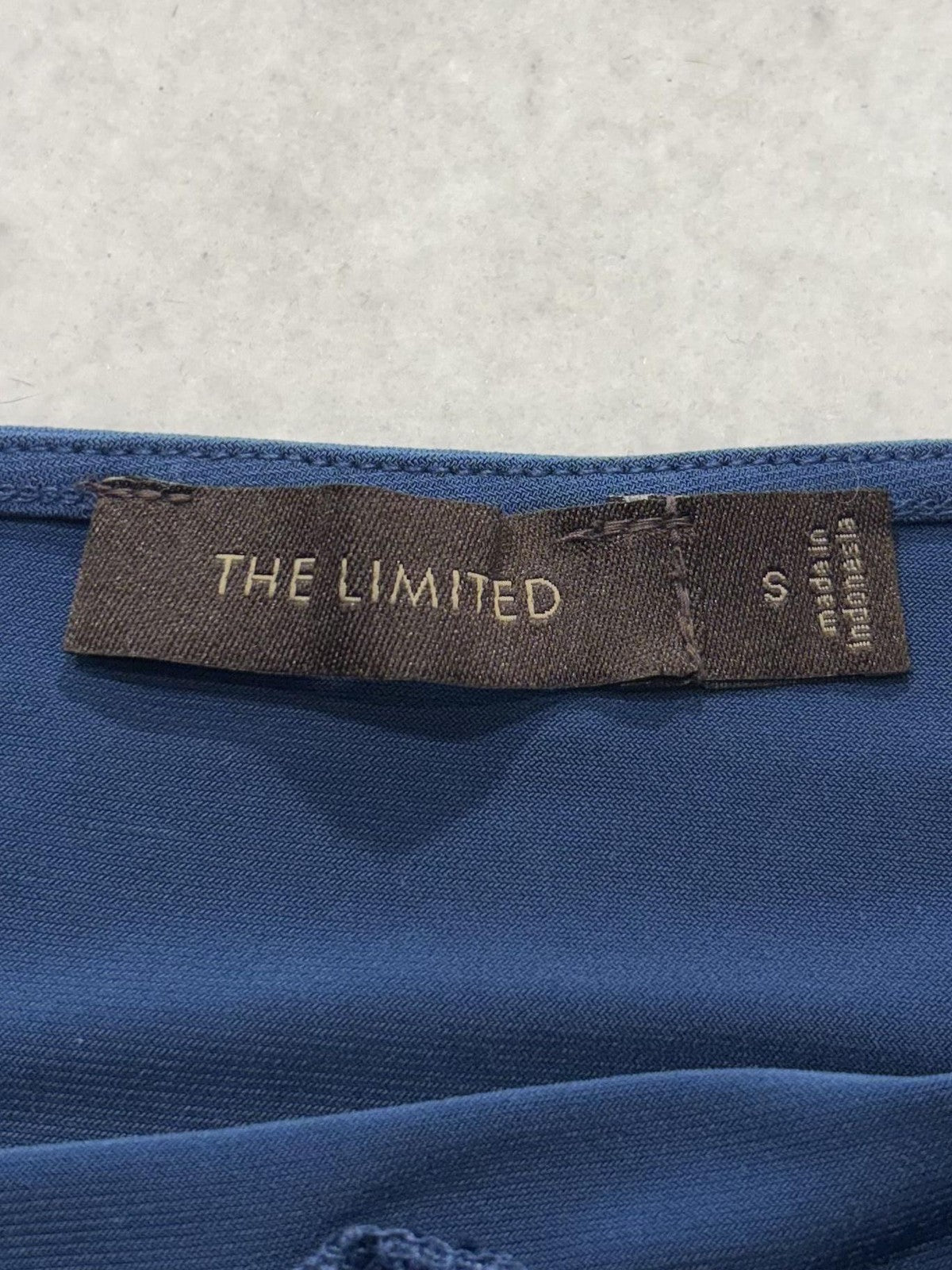 The Limited Camisole Tank Top Womens S Blue V Neck Spaghetti Strap Stretch Knit