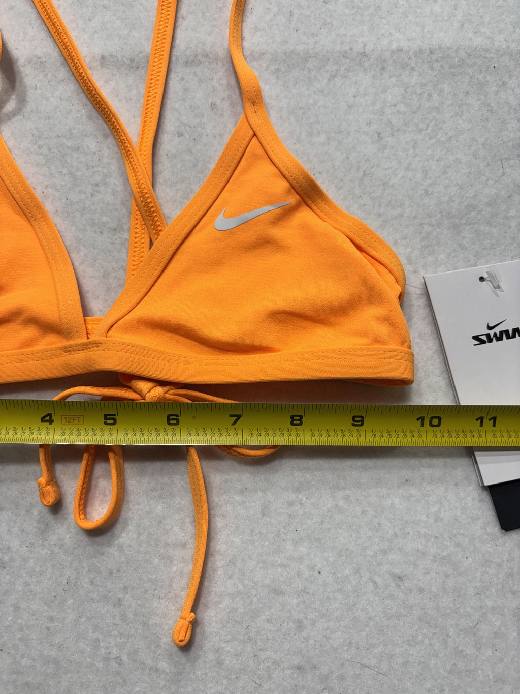 Nike Swim Bikini Top Womens XS Orange Triangle Hydrastrong NESSB002-825 NEW