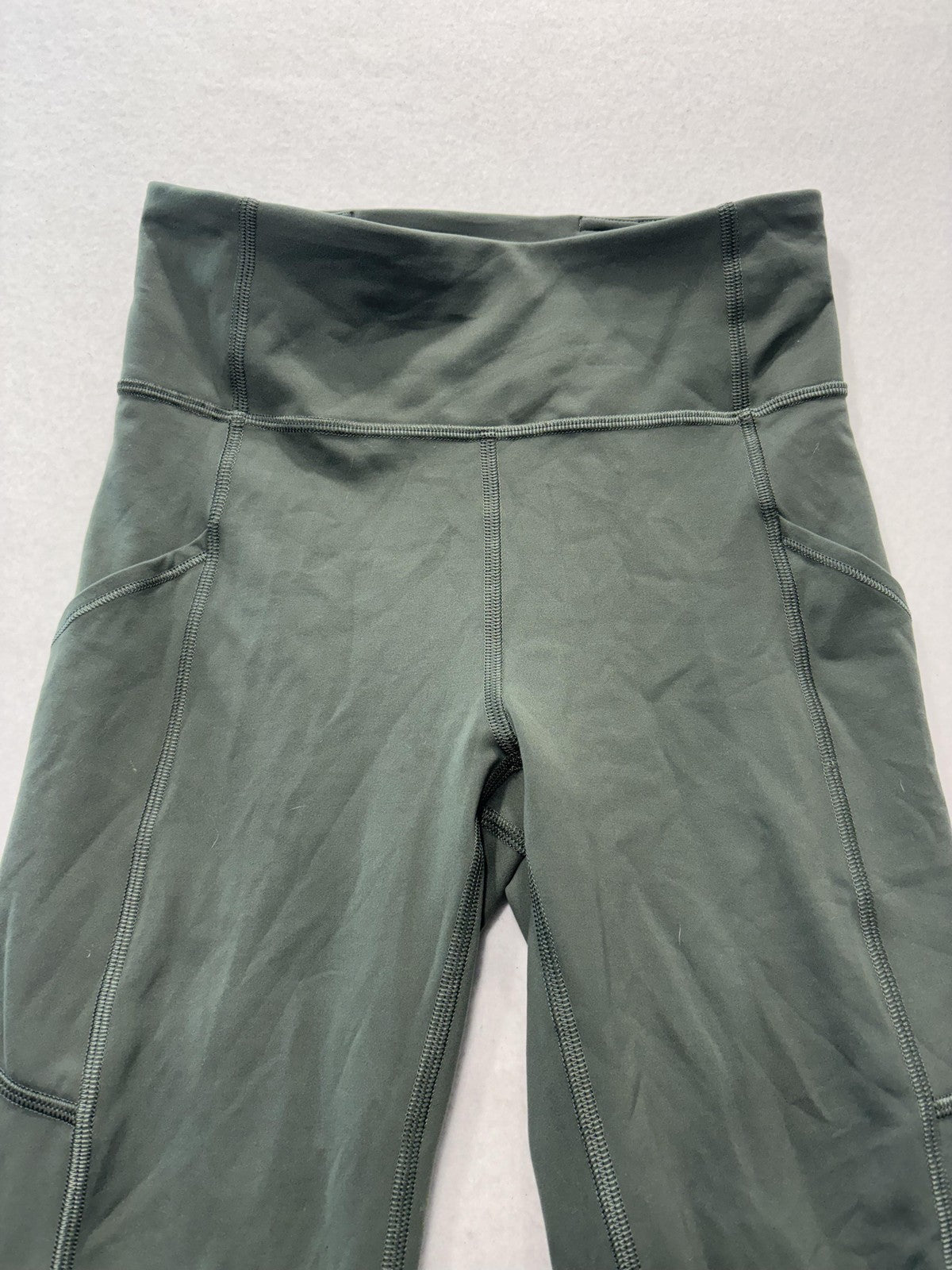 Lululemon Leggings Womens 4 Green High Rise Pocket Ankle Yoga Athletic