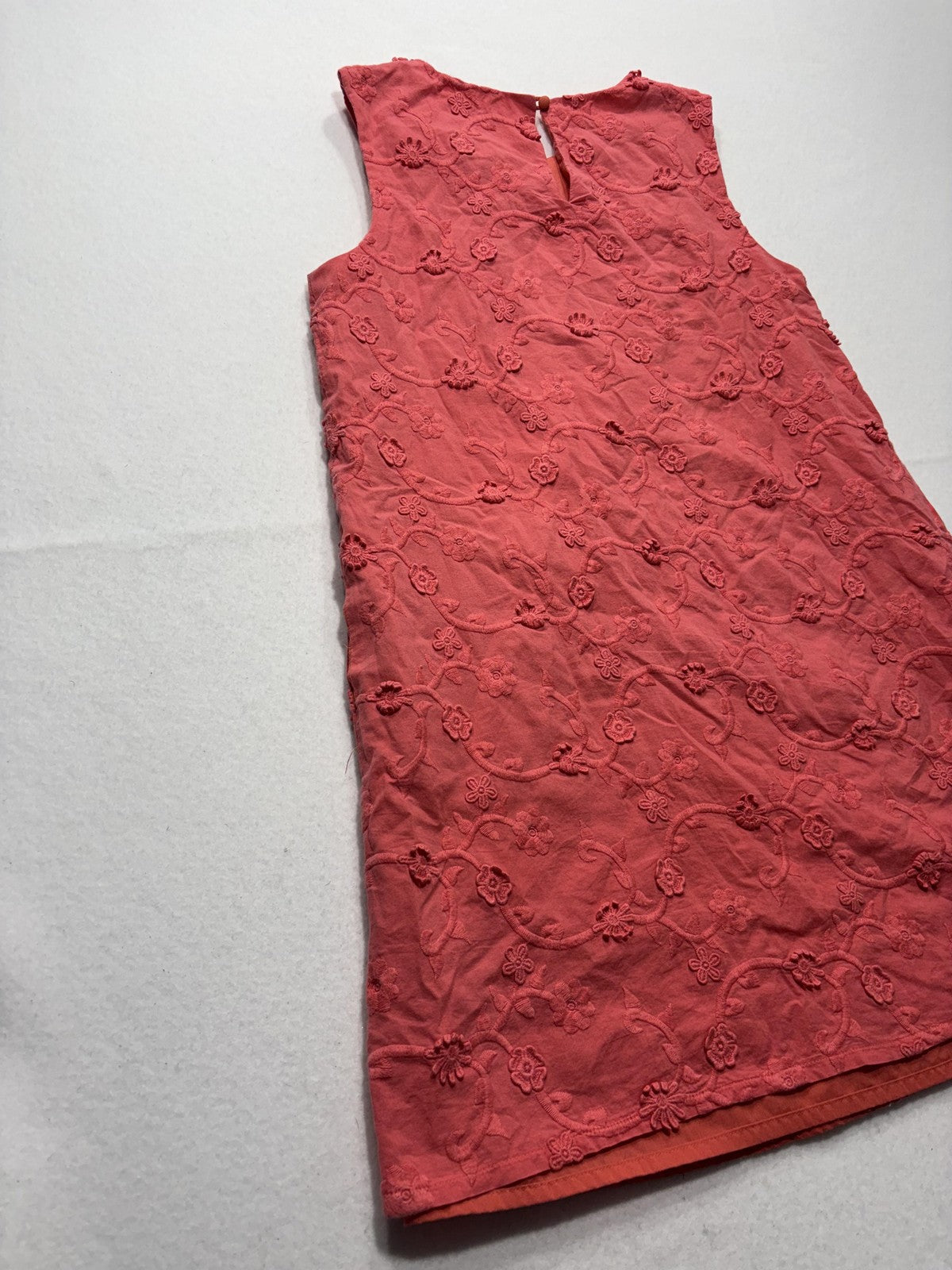 Jude Connally Dress Womens 8 Pink Floral Embroidered Sleeveless Shift