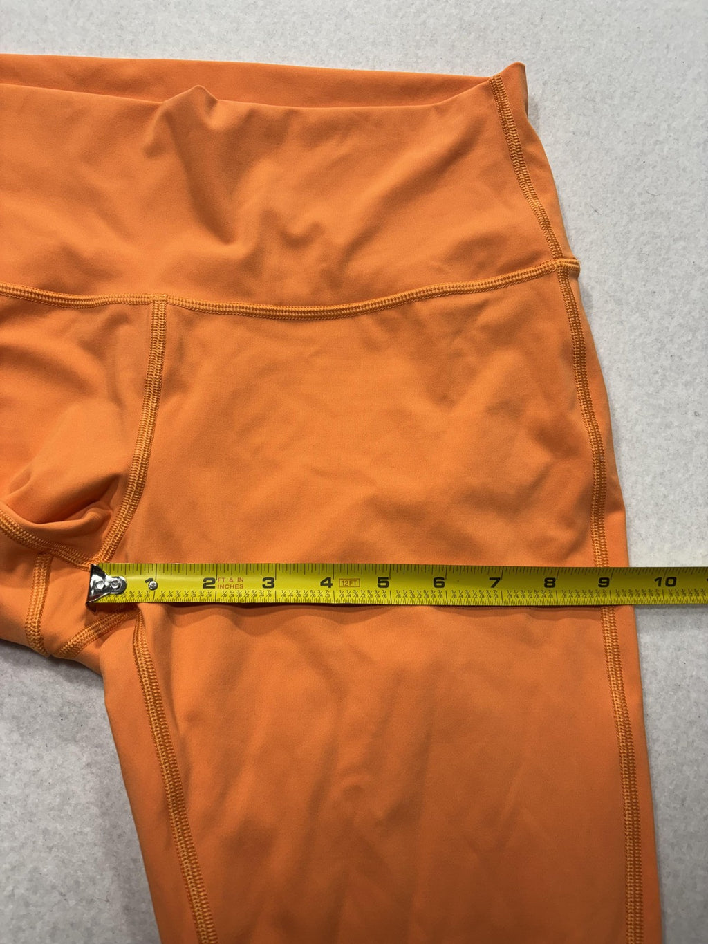 Lululemon Leggings Womens 10 Orange High Rise 25" Inseam Ankle Stretch Yoga