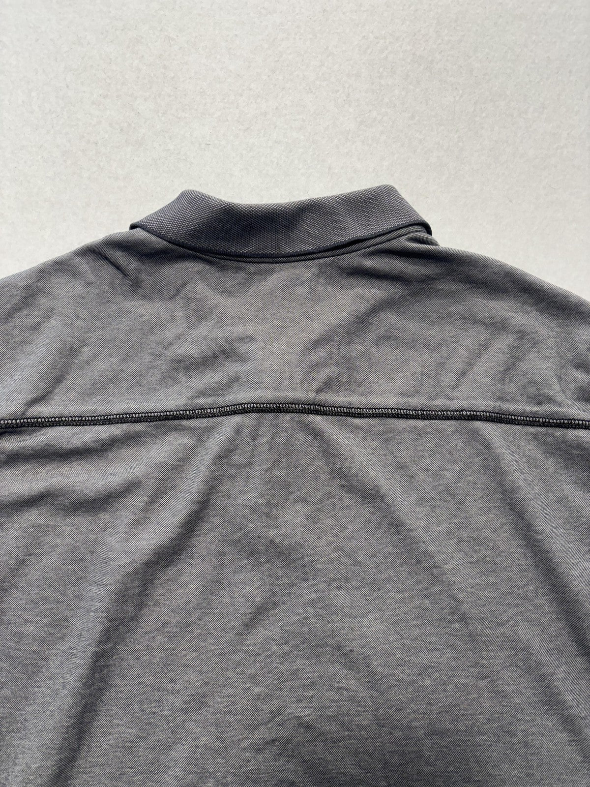Tommy Bahama Polo Shirt Mens Large Gray Cotton Blend Short Sleeve Logo Casual