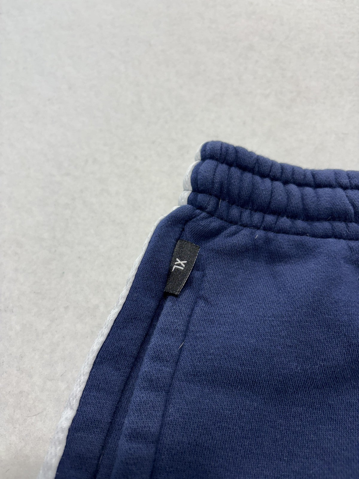 Athletic Works Pants Kids XL Blue Fleece Ankle Drawstring Side Stripe Casual