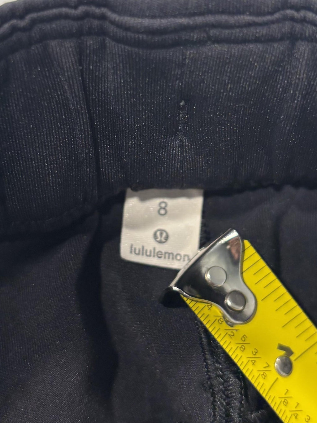 Lululemon Pants Womens 8 Black Cropped Elastic Waist Drawstring Athletic Lounge