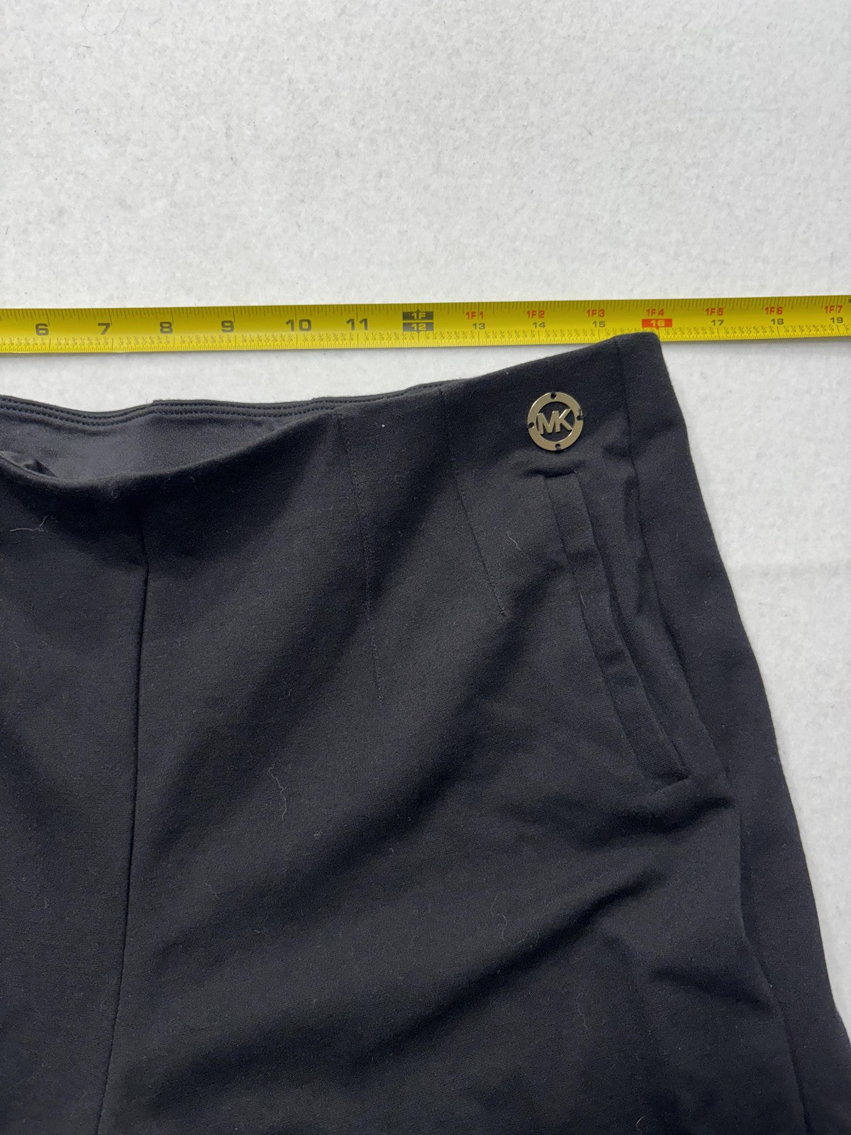 Michael Kors Dress Pants Womens Large Black Ponte Straight Leg Pull On Stretch