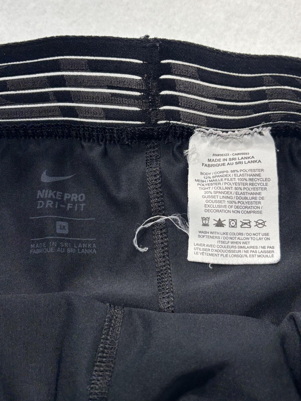 Nike Pro Dri-FIT Shorts Mens Large Black 5" Inseam Lined Running Lightweight