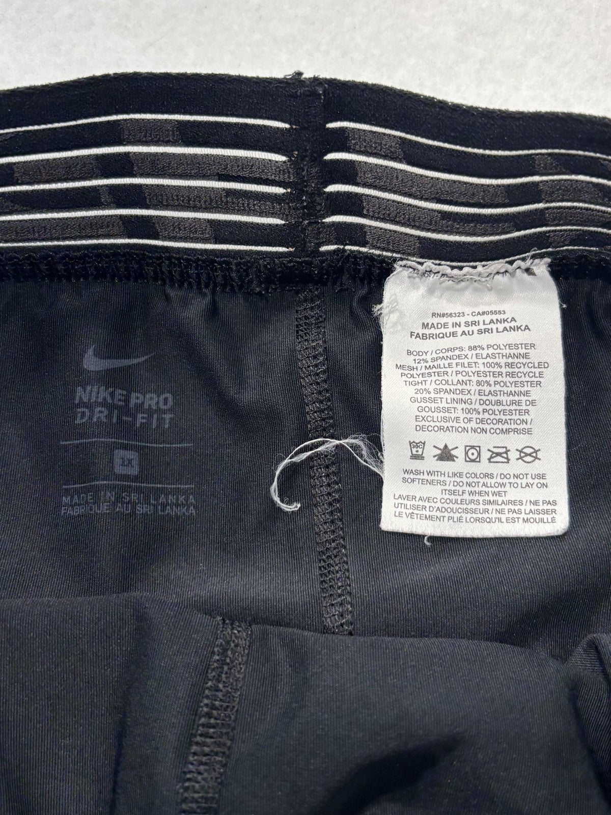 Nike Pro Dri-FIT Shorts Mens Large Black 5" Inseam Lined Running Lightweight