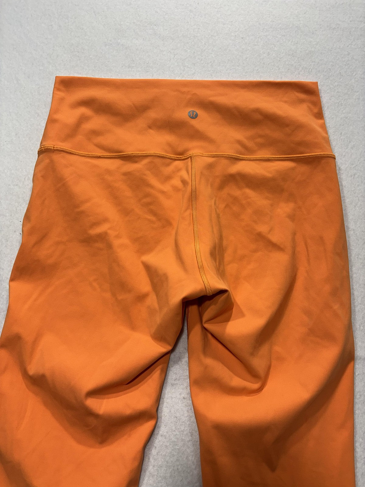 Lululemon Leggings Womens 10 Orange High Rise 25" Inseam Ankle Stretch Yoga