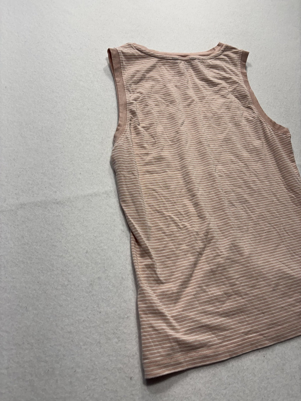 Banana Republic Tank Top Womens S Pink Stripe Jersey Basic Summer Casual