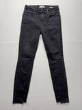 FRAME Le High Skinny Jeans Womens 26 Gray Charcoal Wash Mid Rise Stretch 26x28.5