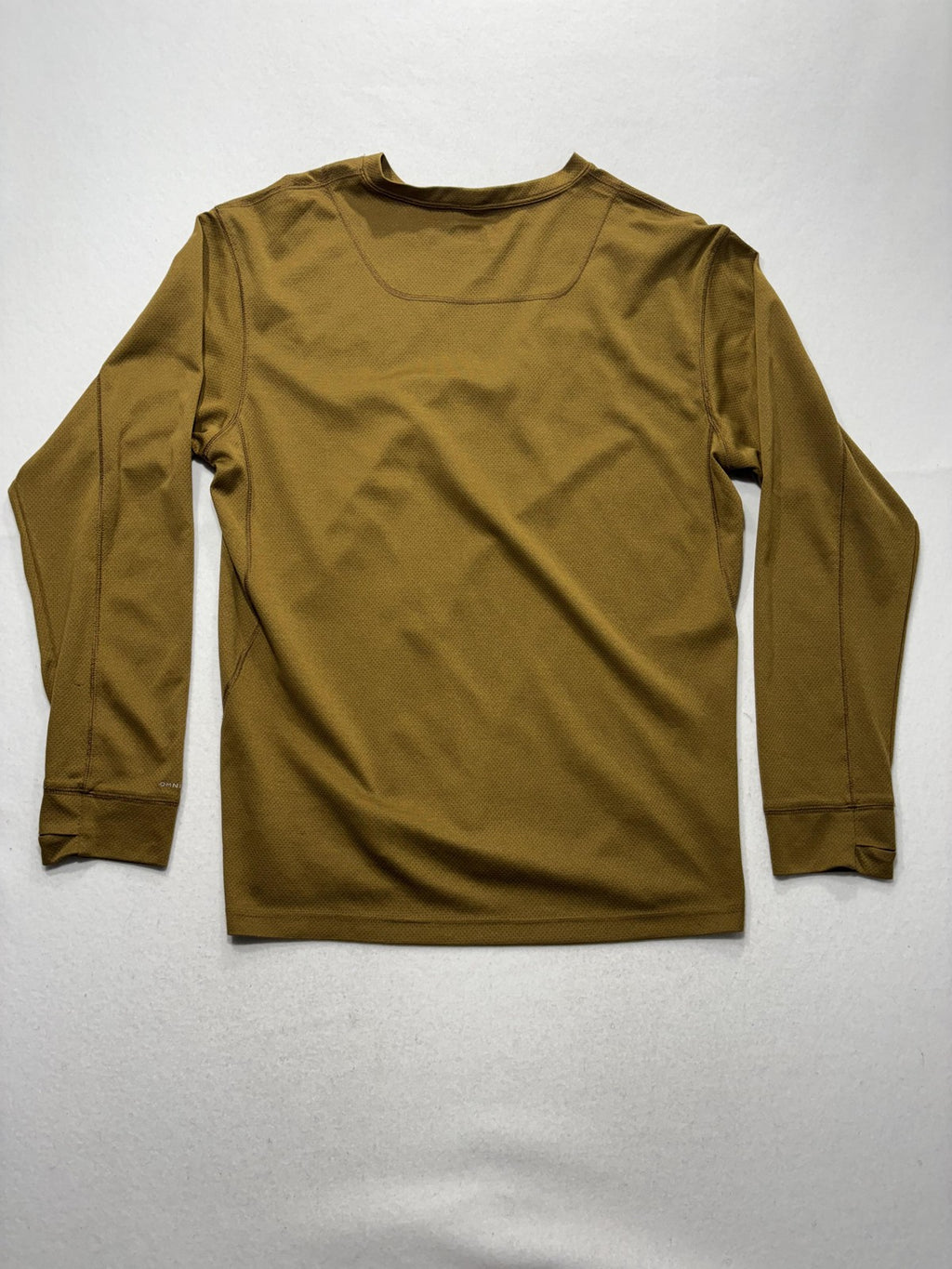 Columbia Omni-Wick Shirt Mens XL Brown Long Sleeve Tee Lightweight Active Hiking