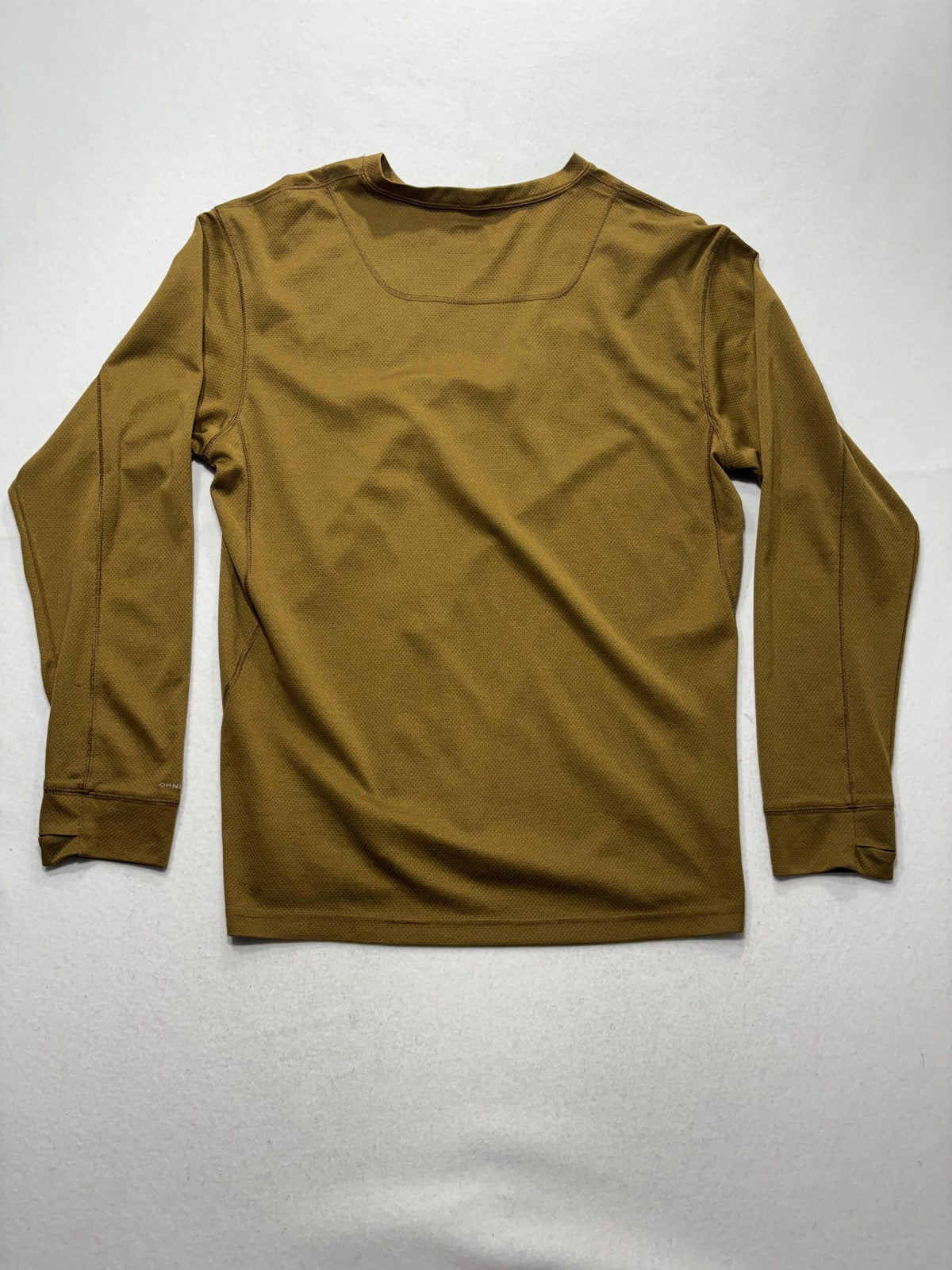 Columbia Omni-Wick Shirt Mens XL Brown Long Sleeve Tee Lightweight Active Hiking
