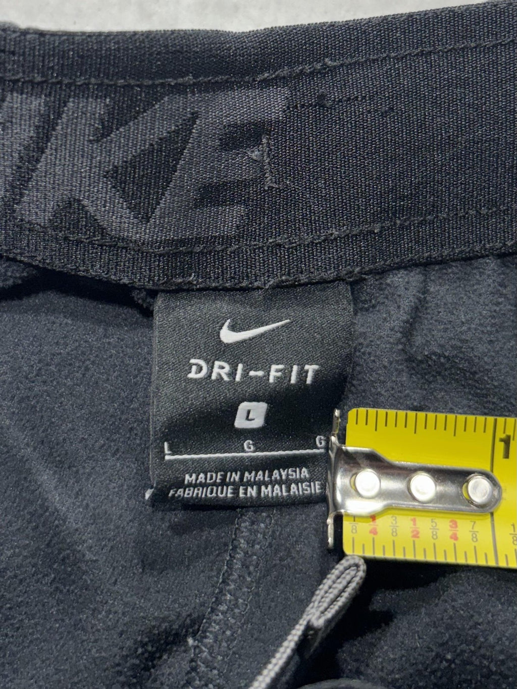 Nike Dri-FIT Track Pants Boys L Gray Elastic Waist Logo Athletic Sport