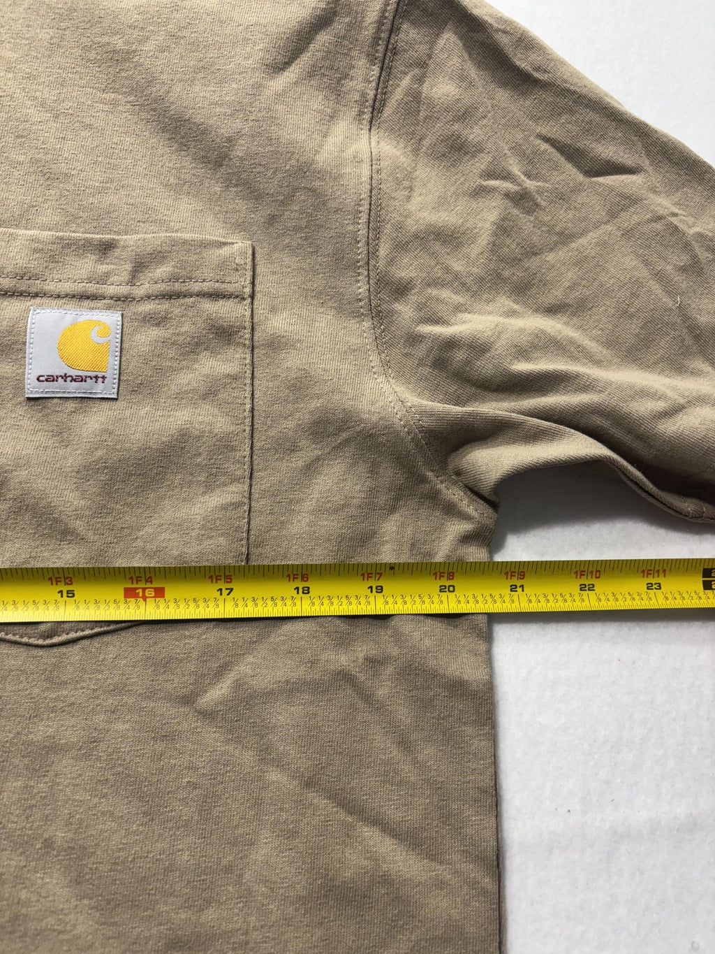 Carhartt Shirt Mens Small Brown Loose Fit Pocket T-Shirt Short Sleeve Workwear
