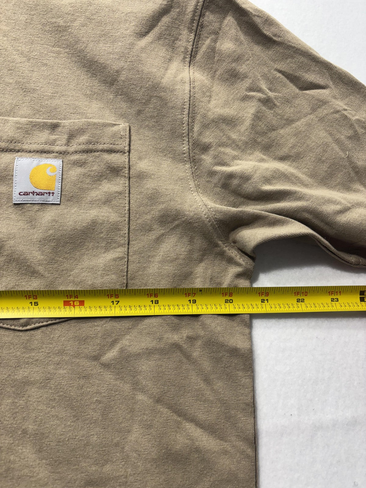 Carhartt Shirt Mens Small Brown Loose Fit Pocket T-Shirt Short Sleeve Workwear