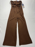 RACHEL Rachel Roy Dress Womens Small Brown Strapless Ruched Jersey Maxi