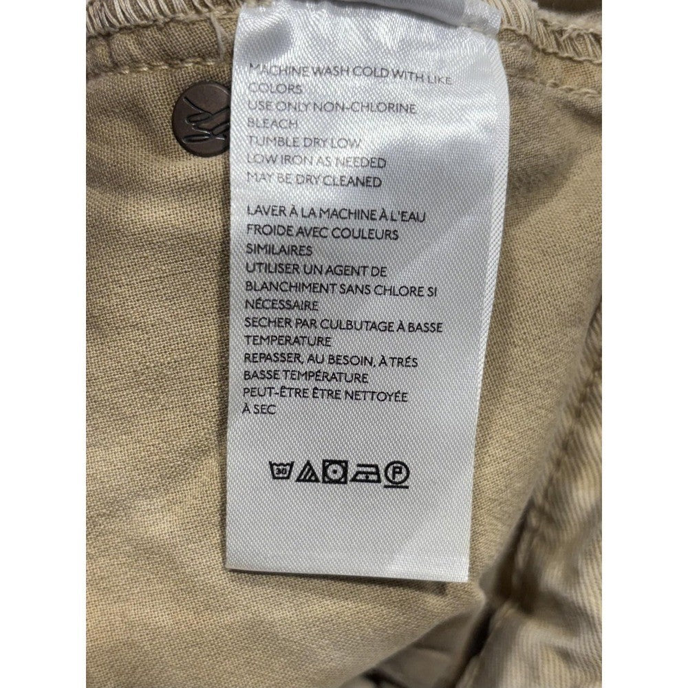 We The Free Jeans Womens 27 Beige High Rise Straight Distressed Raw Hem 27x28