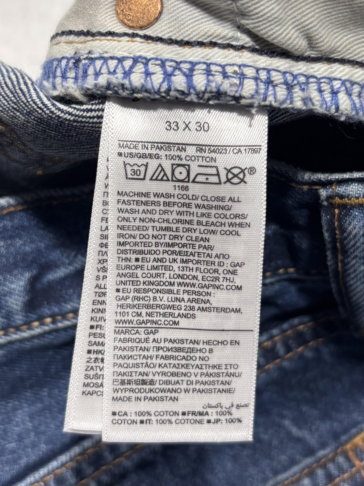 Gap '90s Loose Jeans Mens 33x30 Blue Medium Wash Relaxed Straight Denim