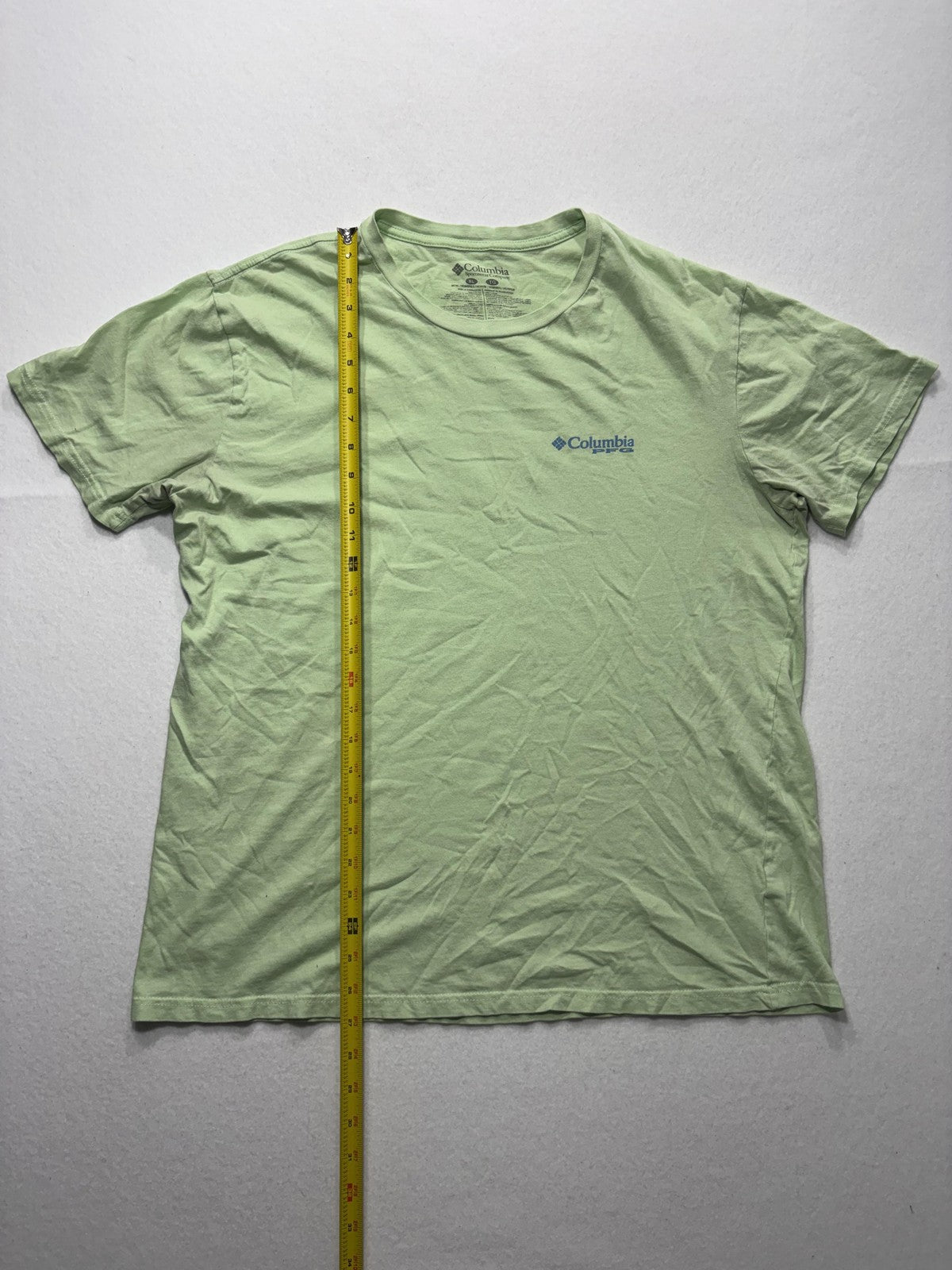 Columbia PFG Shirt Mens XL Green Graphic Tee Short Sleeve Fishing Cotton Outdoor