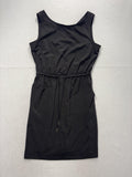 Calvin Klein Dress Womens 8 Black Scoop Neck Sleeveless Drawstring Waist Pockets