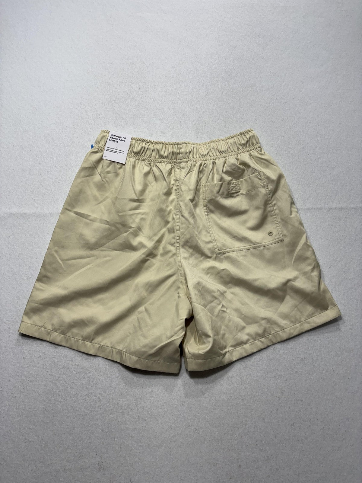 Nike Swim Shorts Mens Small Beige Standard Fit Above Knee Lined Pockets