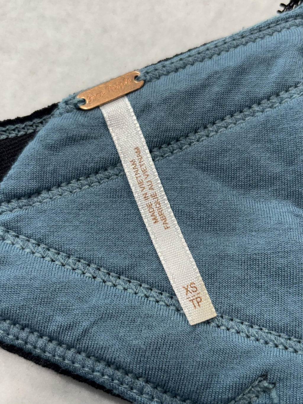 Free People Dress Womens XS Blue Chevron Scoop Neck Cutout Bodycon Tank Mini